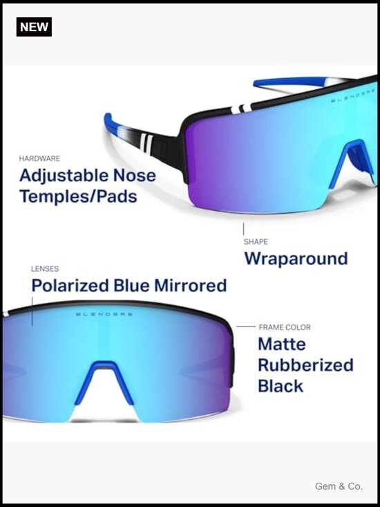 Polarized Wrap-Around Sunglasses for Men & Women 100% UV Protection